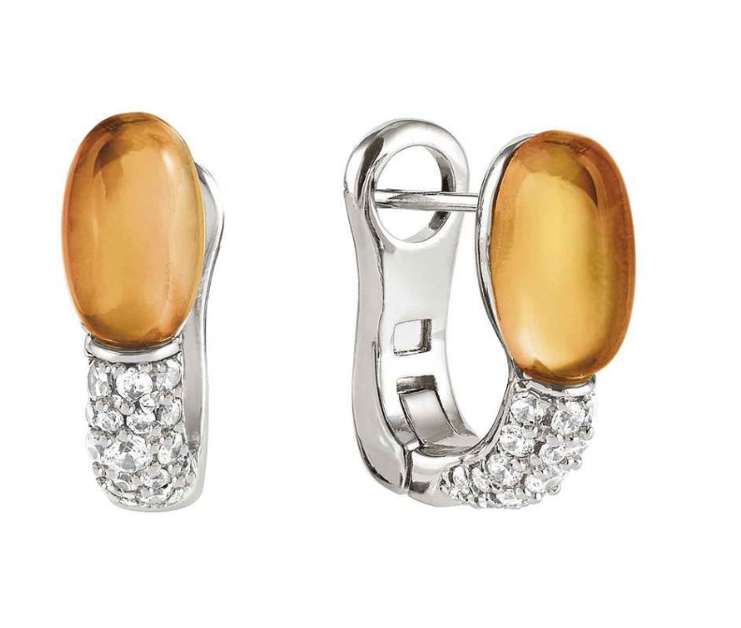 Kolczyki damskie srebrne 925 z kamieniem w kolorze bursztynu Nomination Myradiance 241504 040.png